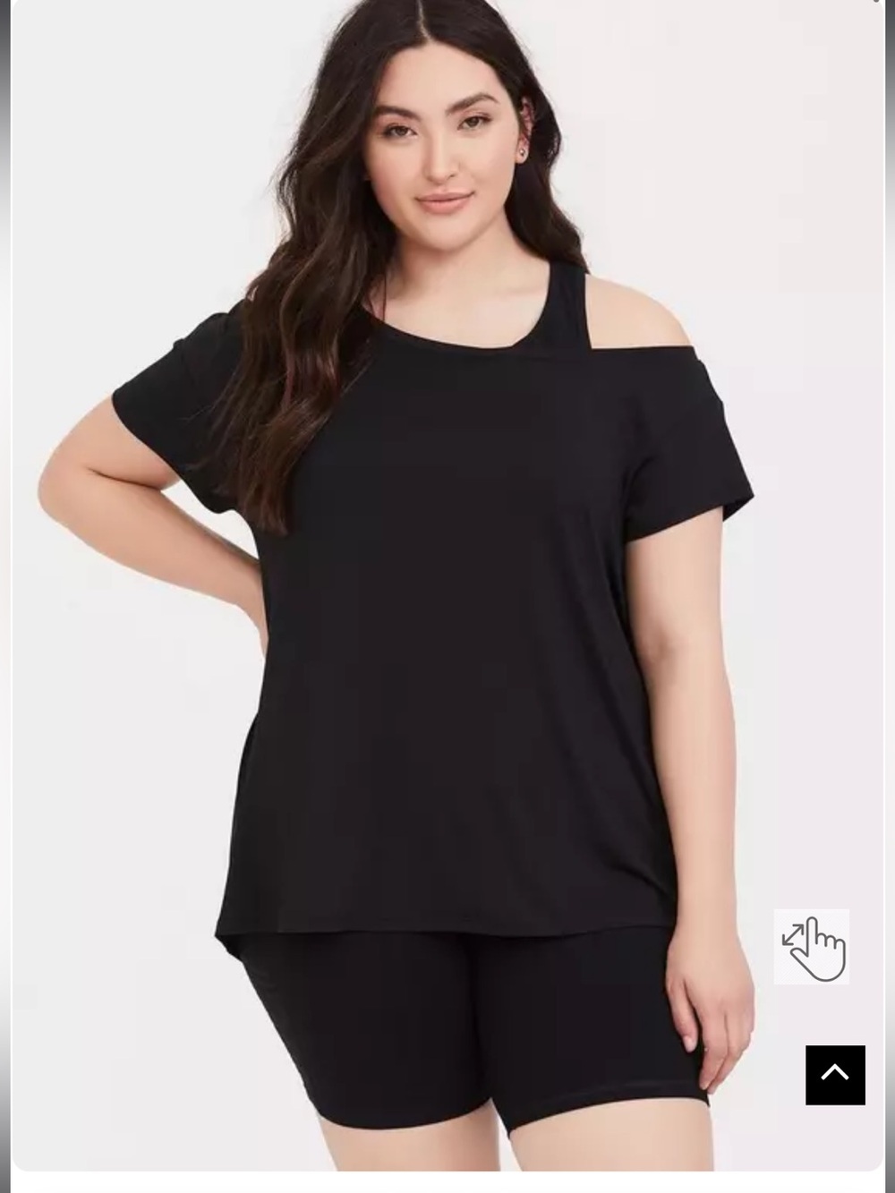 torrid active Black off the shoulder Short Sleeve Top